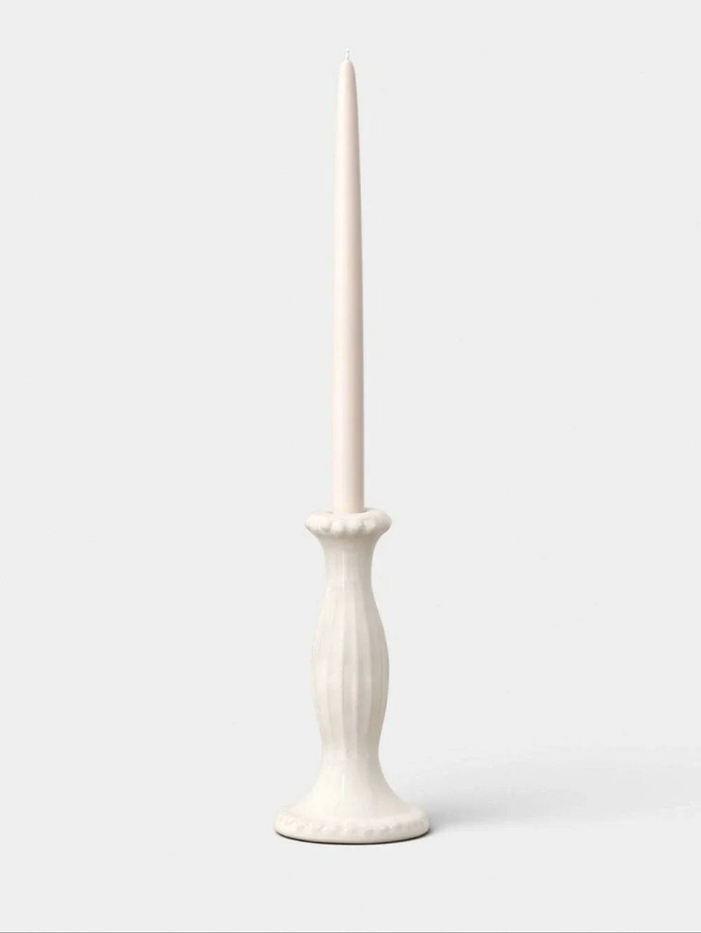 Tall Beaded Ceramic Candle Holder By Threshold